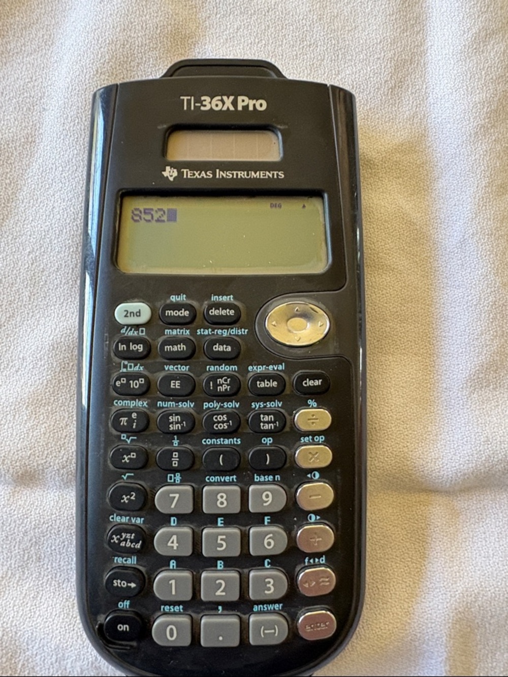 Texas Instruments TI-36X Pro Scientific Calculator in Black and Gray